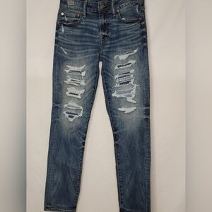 American Eagle Ne(x)t Level Airflex Skinny Destroyed Jeans - Size 30